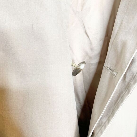 Jos A. Banks Vintage Tan Trench Coat Zip in Wool Liner and Button Collar 40 Long - Picture 12 of 15